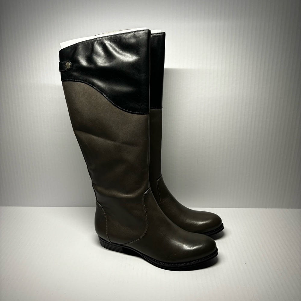 Isaac Mizrahi - Olive Tall Women’s Riding Boots in Dark Olive and Black
